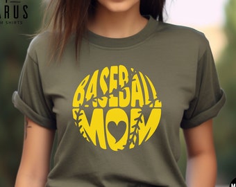Baseball Mom Shirt, Sports Mom Custom Tee, Baseball Lover Gift for Baseball Mama, Game Day Baseball Sweatshirt, Sports Mom Hoodie
