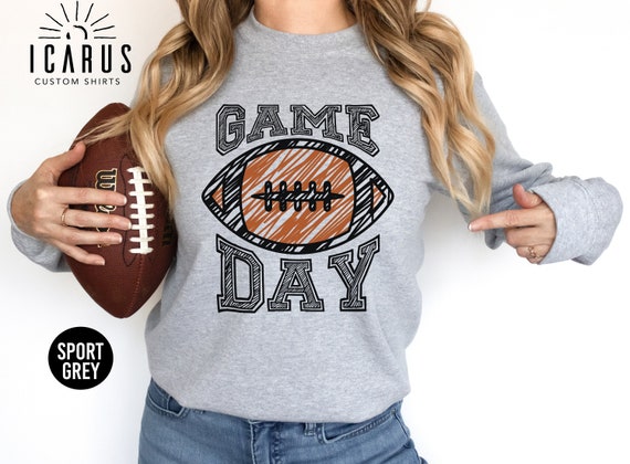 Football Game Day Sweatshirt, Sunday Funday Shirt, Womens Football Gift, Girlfriend Football Season Hoodie, Sport Gift for Her, Gift for Him