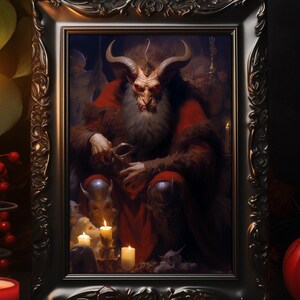 Krampus Gothic Art Print, Krampus Christmas Poster, Horror Decor, Dark ...