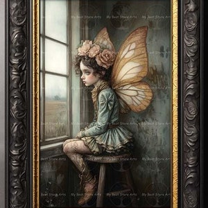 Farm Fairy Art Print - Fantasy Cottagecore Picture, Fae Poster, Whimsical Nature Wall Decor, Pixie Faerie Wall Art, Folklore Fairytale, E784