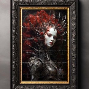 Lilith Art Print, Witchy Artwork, Dark Academia Poster, Macabre Wall Decor, Succubus Picture, Pagan Occult Art