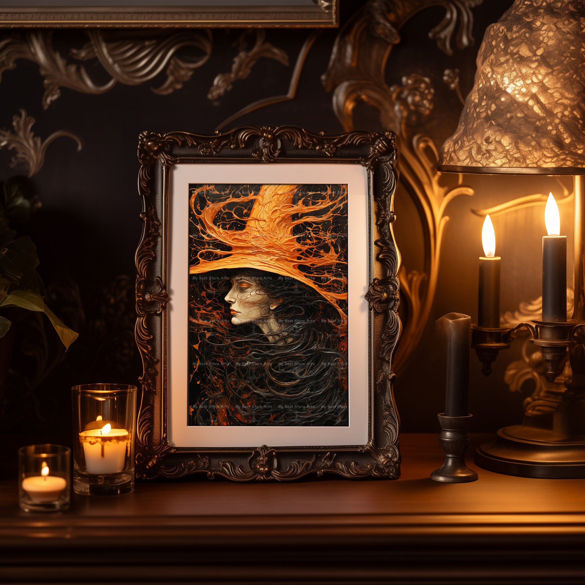 Fantasy Surreal Witch Fine Art Print, Abstract Witchy Decor, Occult ...