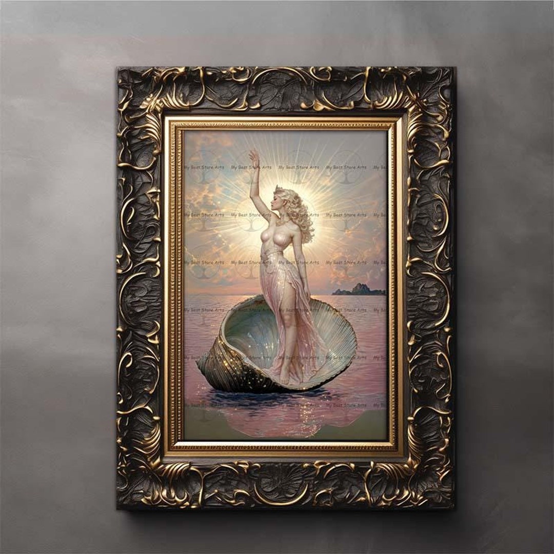 Sunrise Aphrodite Art Print Greek Goddess Love Beauty Venus Seashell sunrise-aphrodite-art-print-greek-goddess-love-beauty-venus-seashell