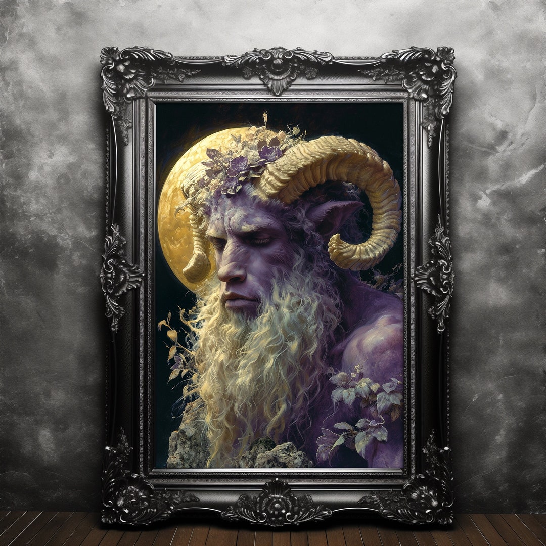 Lilac Satyr Fine Art Print Fantasy Greek Mythology Picture, Witchy Dark ...