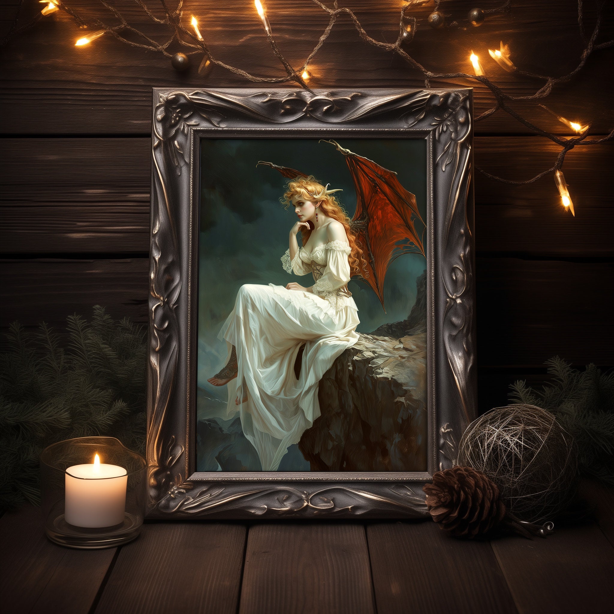 Mystical Lilith Art Print Witchy Artwork, Dark Academia Poster, Gothic ...