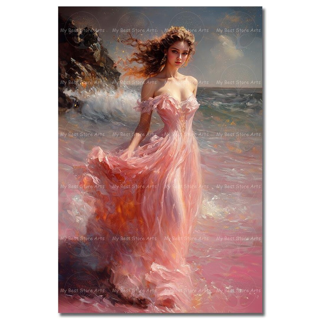 Pink Sea Aphrodite Art Print - Greek Goddess Love Beauty, Venus ...