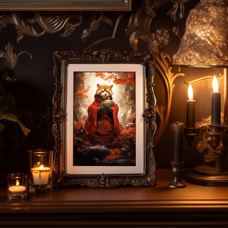 Red Panda Fine Art Print, Magical Forest Wall Art, Animal Art, Nature