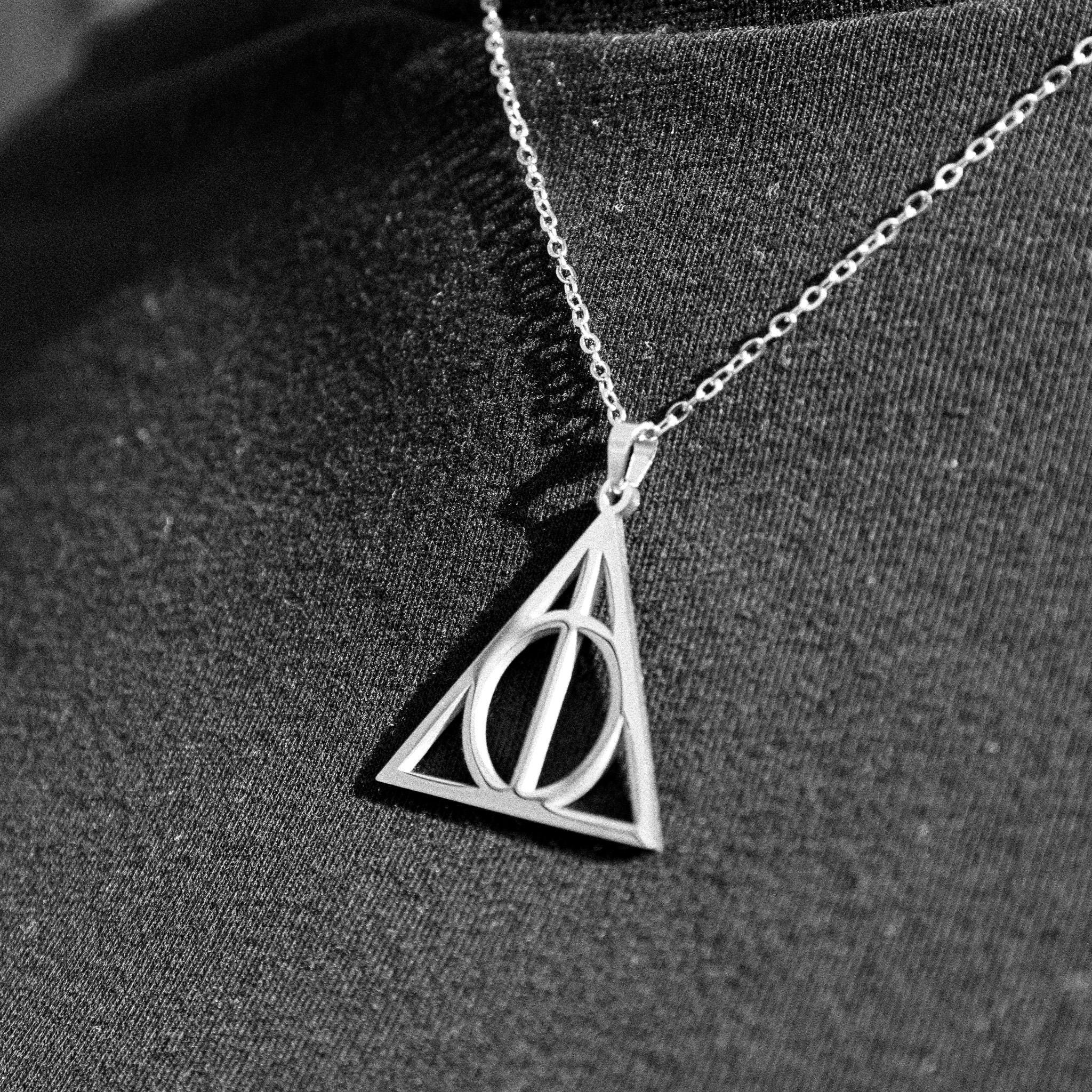 ハリー・ポッター 死の秘宝ネックレス - ステンレススチール、シルバー