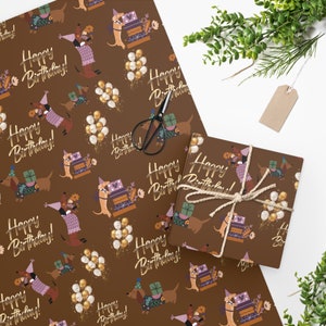 Buy RUSPEPA Kraft Wrapping Paper Roll - Cute Design With Rainbow, Smile Cloud And Hot Air Balloon 24 Inches X 100 Feet