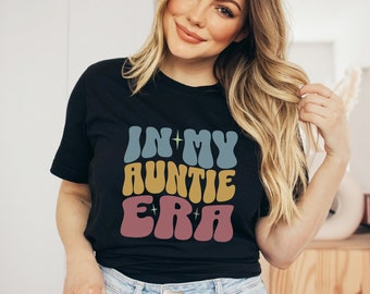 Retro Auntie Shirt New Aunt Gift from Niece Aunt Birthday Gift for Sister Auntie Shirt Funny Mom Shirt Pregnancy Reveal Aunt Announcement
