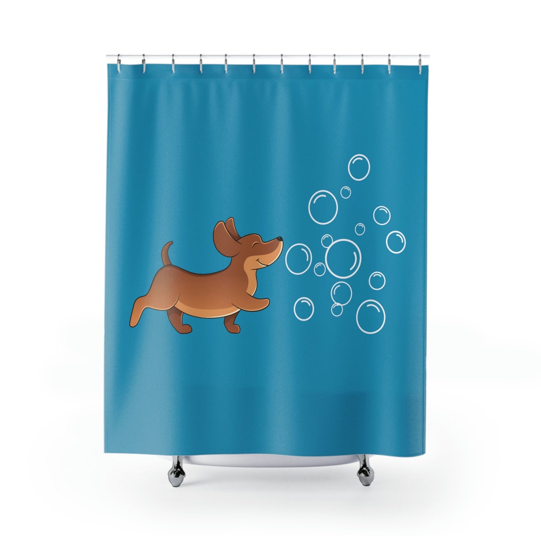 Dachshund Shower Curtain Doxie Gift for Dog Mom Sausage Dog Gift for