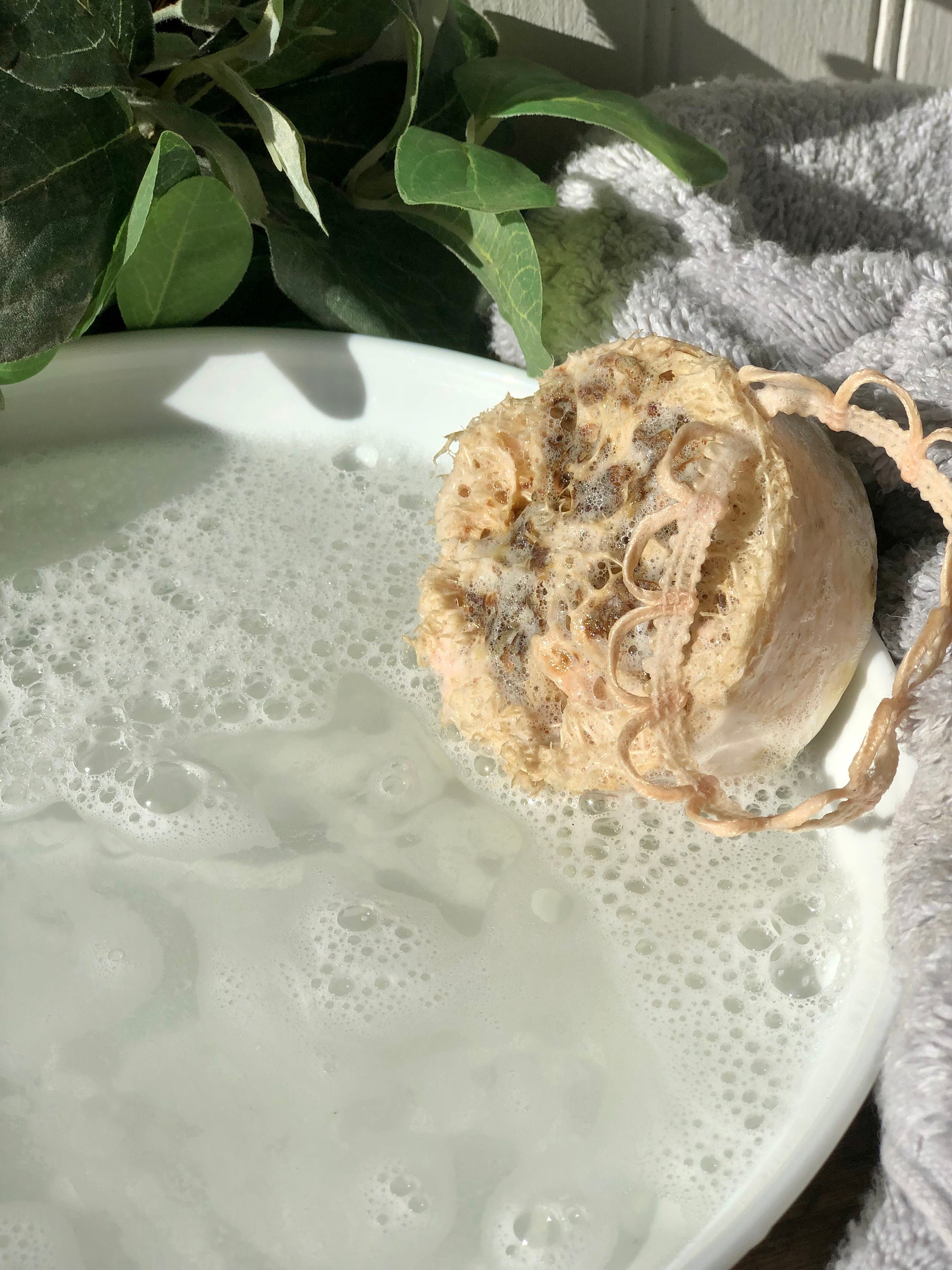 Organic Shea Butter Natural Loofah Soap Luffa Soaps Exfoliating Soap