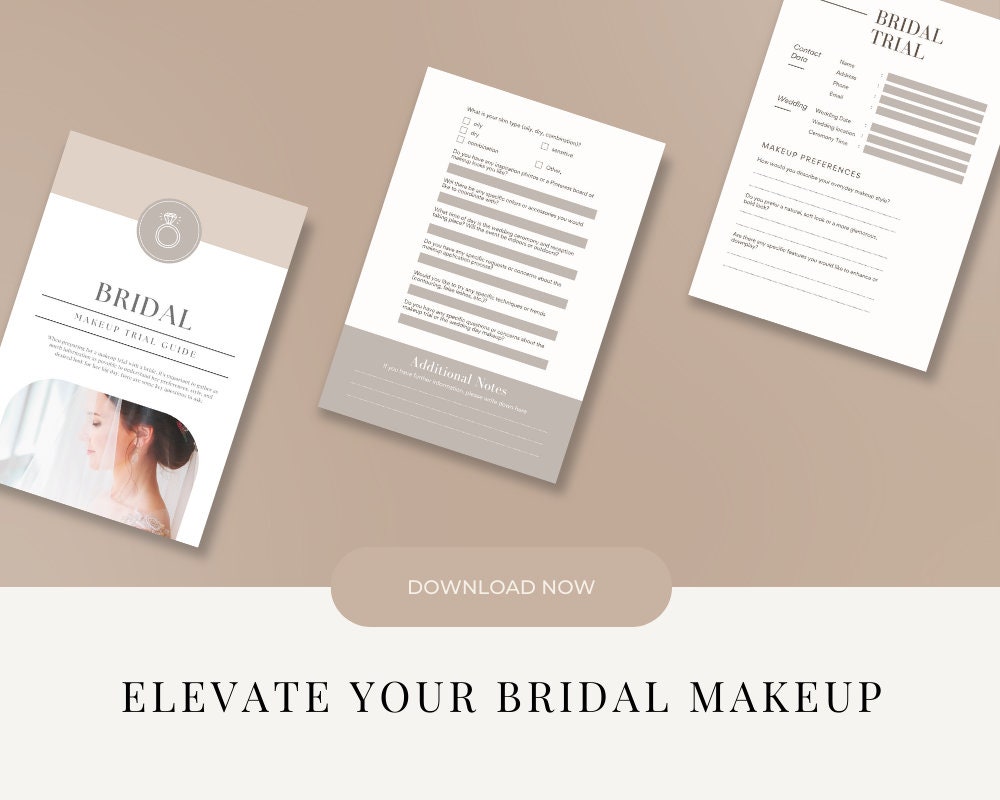 Bridal Makeup Trial Questionnaire, Elevate Your Bridal Makeup, MUA or