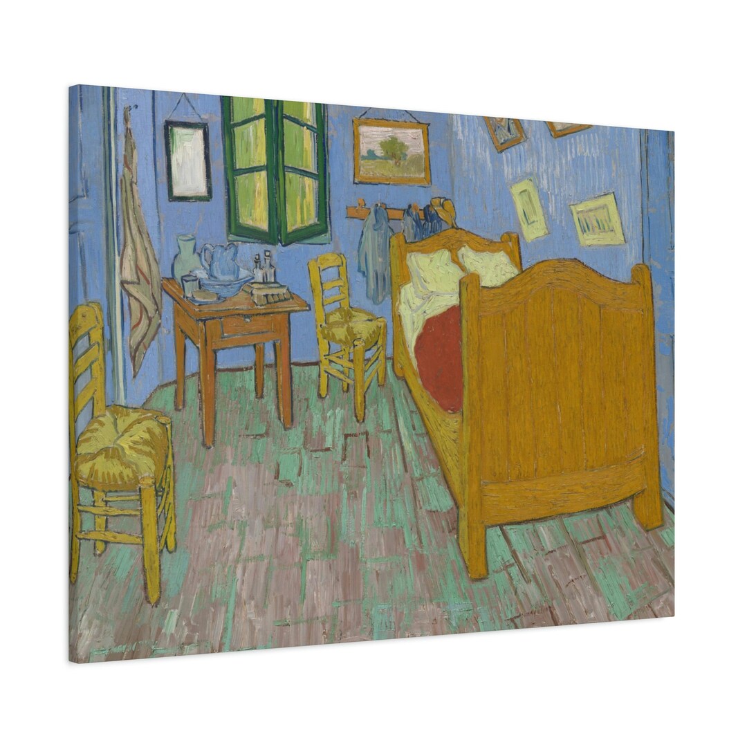 The Bedroom vincent Van Gogh 1889, Canvas Print Artwork, Replicated
