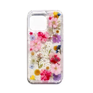Étui à fleurs pressé pour Pixel 9 Pro xl/Coque pour iPhone 16/Étui de protection pour iPhone 14 13 12 15 (Pro Max Plus)/Samsung s24 s23 s22 s21 Ultra 11