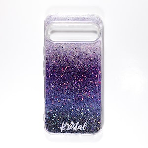 Cosmic Nebula Space Universe Glitter Phone Case: Holographic Sparkle, Protective Bumper