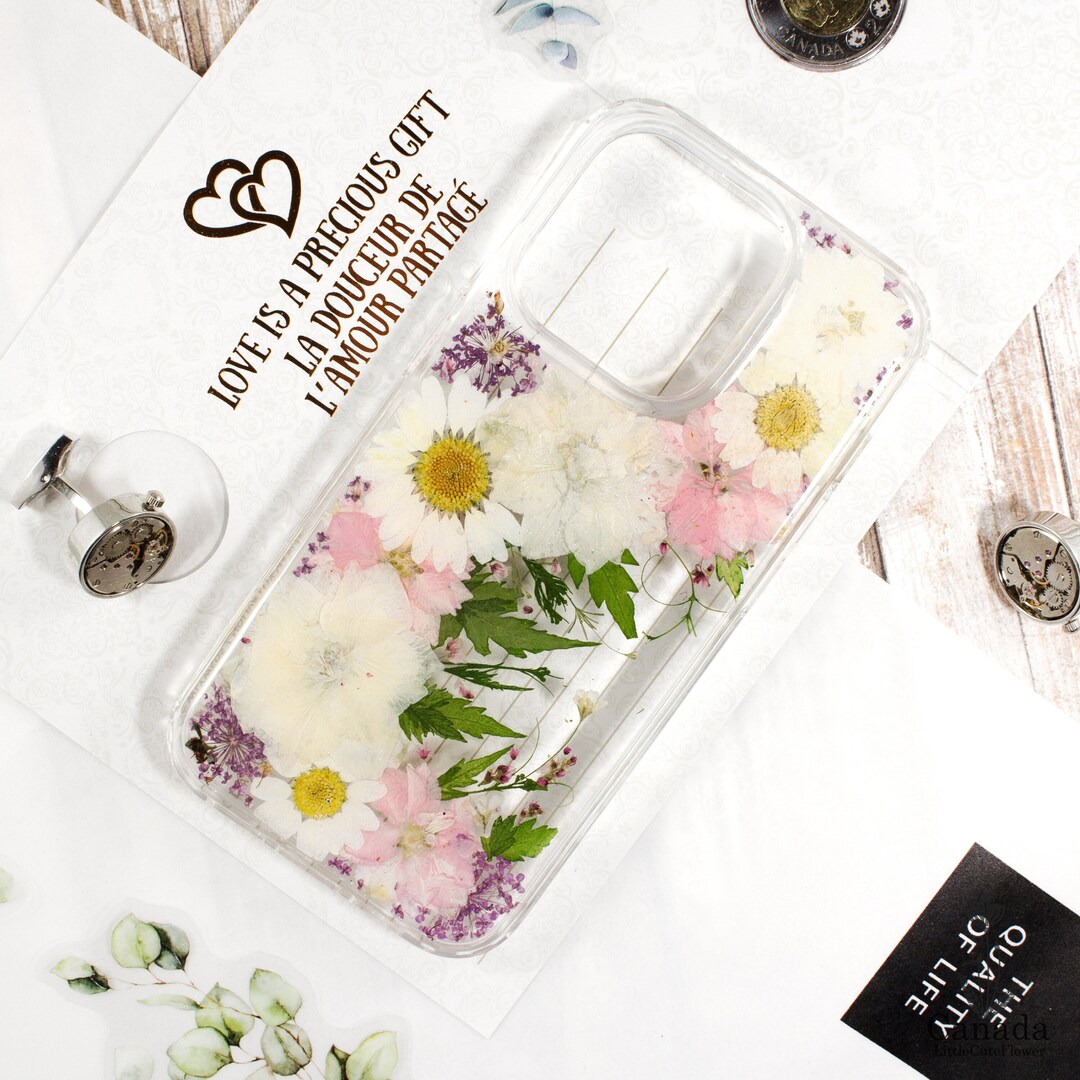 Pink White Flower Phone Case Cover for Pixel 8 Pro , iPhone 14, iPhone