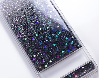 Black Galaxy Holographic silver glitter sparkle Cover case for Apple IPhone 15, IPhone 15 plus, IPhone 15 pro, IPhone 15 Pro max,14 13 12 11