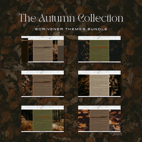 Autumn Collection Scrivener Themes | 6 Scrivener Themes | Mac OS