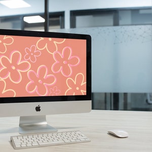 Colorful Floral Desktop Wallpaper | Modern Aesthetic Digital Laptop ...