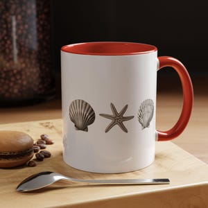 Seashell Mug for Beach Lovers | Coastal Coffee Cup Gift | Ocean Inspired Ceramic Tea Mug | Beach House Decor & Summer Vibes Present