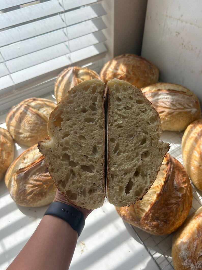 Sourdough Bread Recipe, Artisan Starter, Step-by-step (digital Download ...