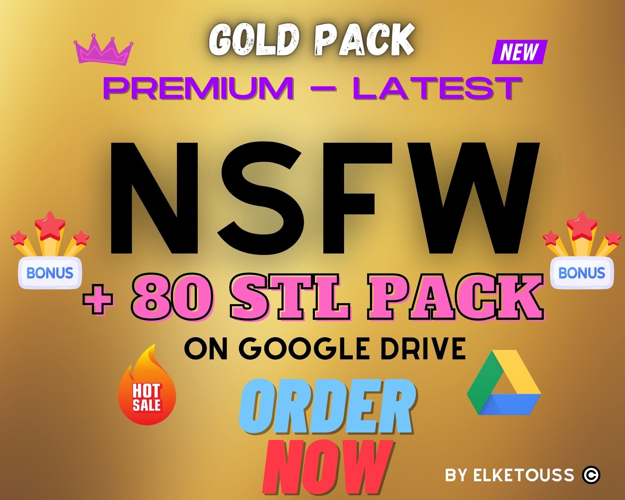 GOLD Nsfw Pack STL Stl Pack Nsfw Stl File Adult 3D Etsy UK