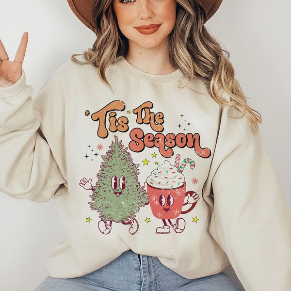 Tis the season Christmas Sweatshirt, cute chritmas Sweatshirt, Christmas Sweatshirt, holiday apparel, Holiday apparel, iprintasty christma