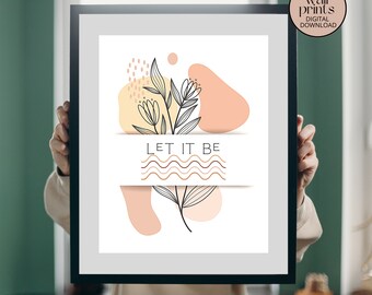 Yoga Studio Printable Wall Art Yoga Poster Mindfulness PosterYoga Room DecorBeige Art Yoga Digital Download Digital Print Mindful Art