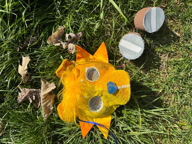 Solar Farm Mask Pre-made Solar/sun TSAMS Felted Therian Mask - Etsy
