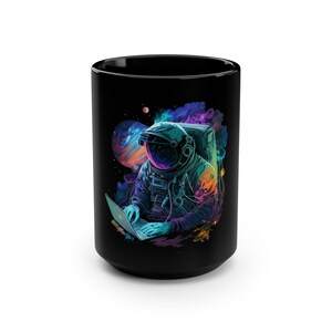 Cosmic Adventurer: Black Ceramic Mug Collection (Series 2 of 3)