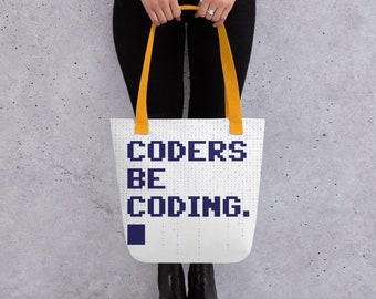 Draagtas voor computerprogrammeurs, tas voor codeurs, cadeau voor nerds, codeurs worden coderen