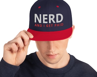 Baseballhoed voor Nerds, Computer Programmeurs, Programmeurs, Techies en Geeks, Gift, NERD en I Get Paid