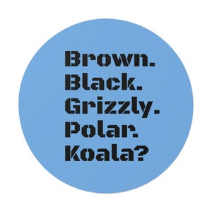 Bear Scout types sticker