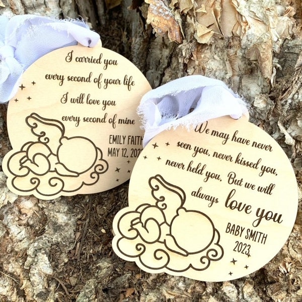 Baby Memorial Ornament, Baby Loss Ornament, Baby Infant Remembrance, Carried Your Whole Life Ornament, Miscarriage Stillbirth Ornament