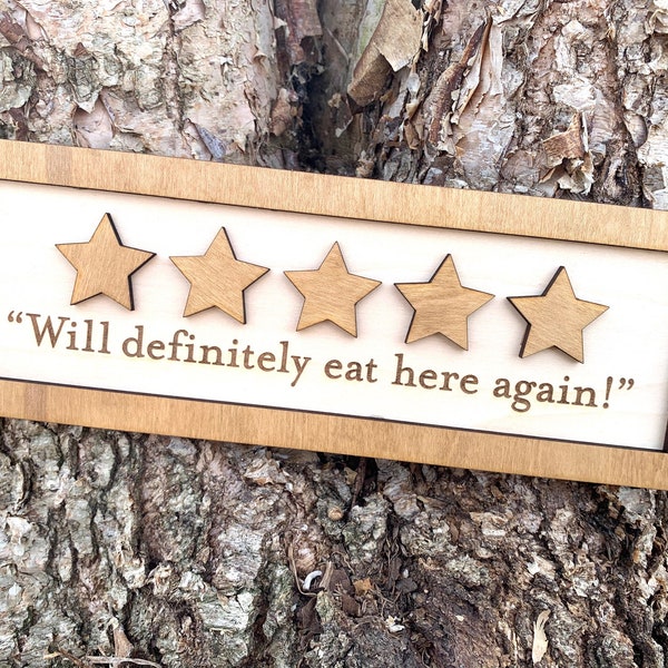 Will Definitely Eat Here Again Sign, Kitchen Wood Sign, Kitchen Deco, Tiered Tray Sign, Housewarming Gift, Gift for Chef, Gift for Cook