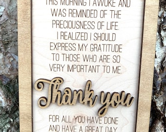 Thank You Sign, Wood Sign, Thank You Gift, Appreciation Gift, Gift for Women, Gift for Men, Gift for Teacher, Gratitude Gift, Gift for Teach
