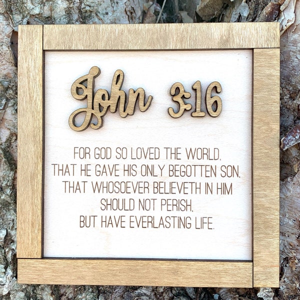 John 3 16 Sign - Etsy