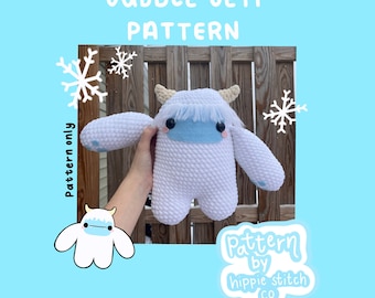 Modello all'uncinetto Yeti di dimensioni coccole