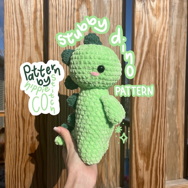 Stubby Dino Crochet Amigurumi Pattern