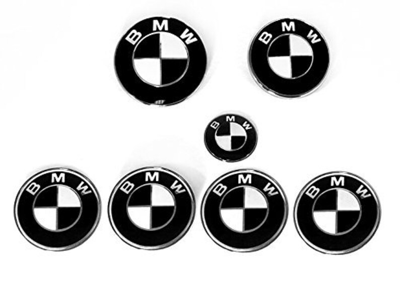 Gloss Black BMW Emblem Sticker Overlay Decal Vinyl Logo Badge Roundel Etsy