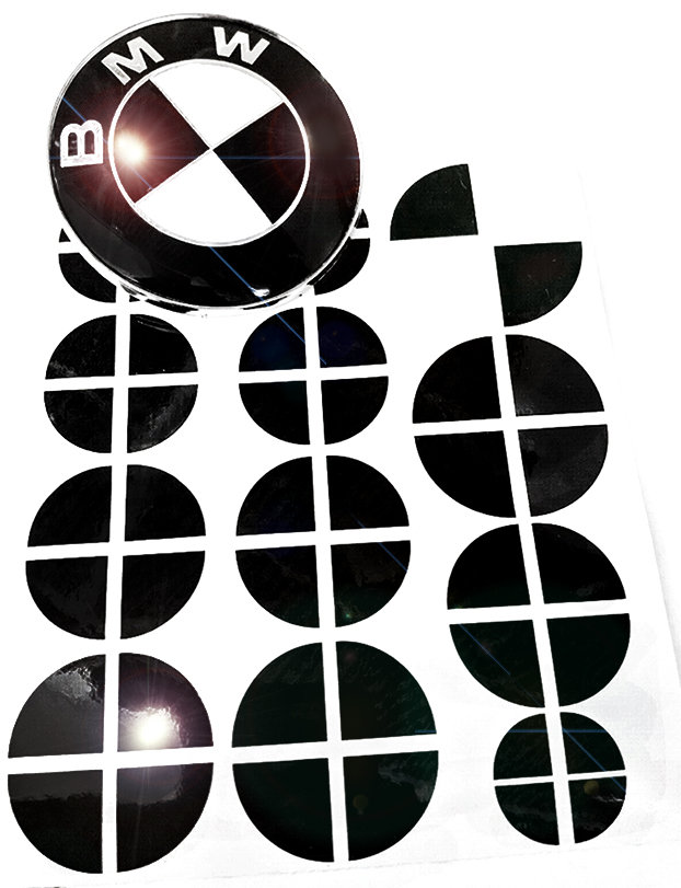 Gloss Black BMW Emblem Sticker Overlay Decal Vinyl Logo Badge - Etsy