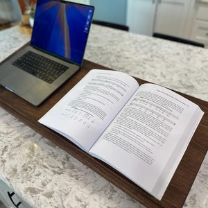 Extra-Wide Lectern – Book Stand – Bible, Dictionary, Laptop, or Cookbook Stand, Shtender – WALNUT or Choice of Hardwoods