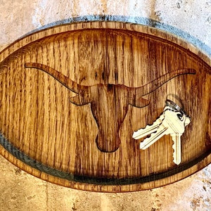 University of Texas Oval Tray – Longhorns – Groomsmen Gift – Valet Tray