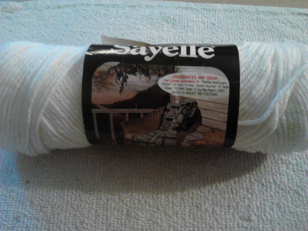 Caron Sayelle Knitting Worsted Weight Yarn off White Etsy