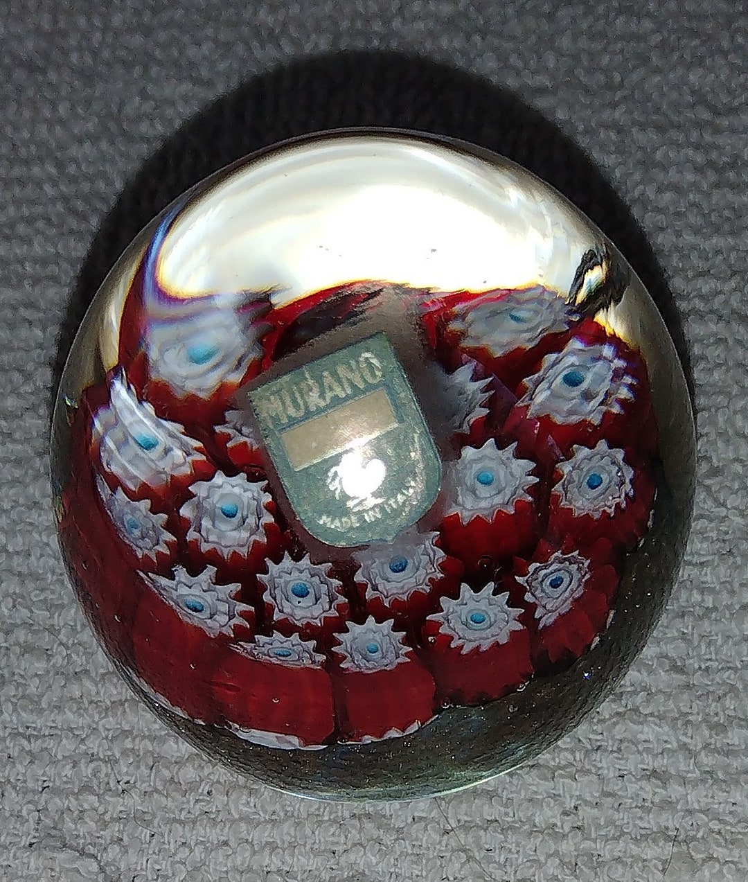 【美品】ムラーノガラス ペーパーウエイト 金彩 花柄 美品】ムラーノガラス ペーパーウエイト 金彩 花柄 ムラーノの小さな花