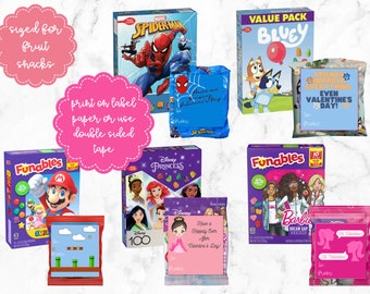 Fruit Snack Valentine's -Printable, Fun characters