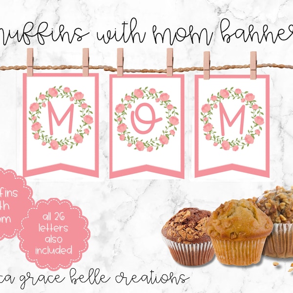 Muffins with Mom Printable Banner