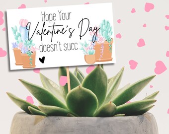 Hope Your Valentine's Day Doesn't Succ! Printable Gift Tag, Valentine