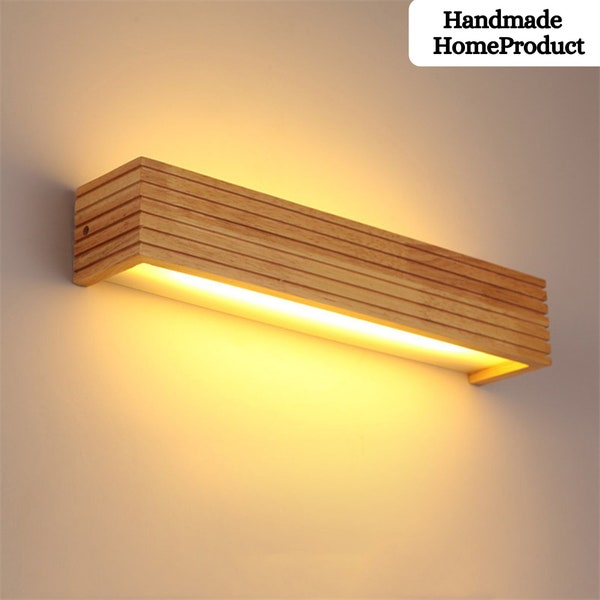 Wooden Wall Light - LED Wood Linear Wall Light, Wall Light, Wall Shelves Lamp Inactive